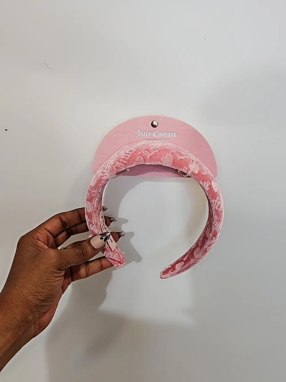 Juicy Couture Pink Plush 'Love' Headband